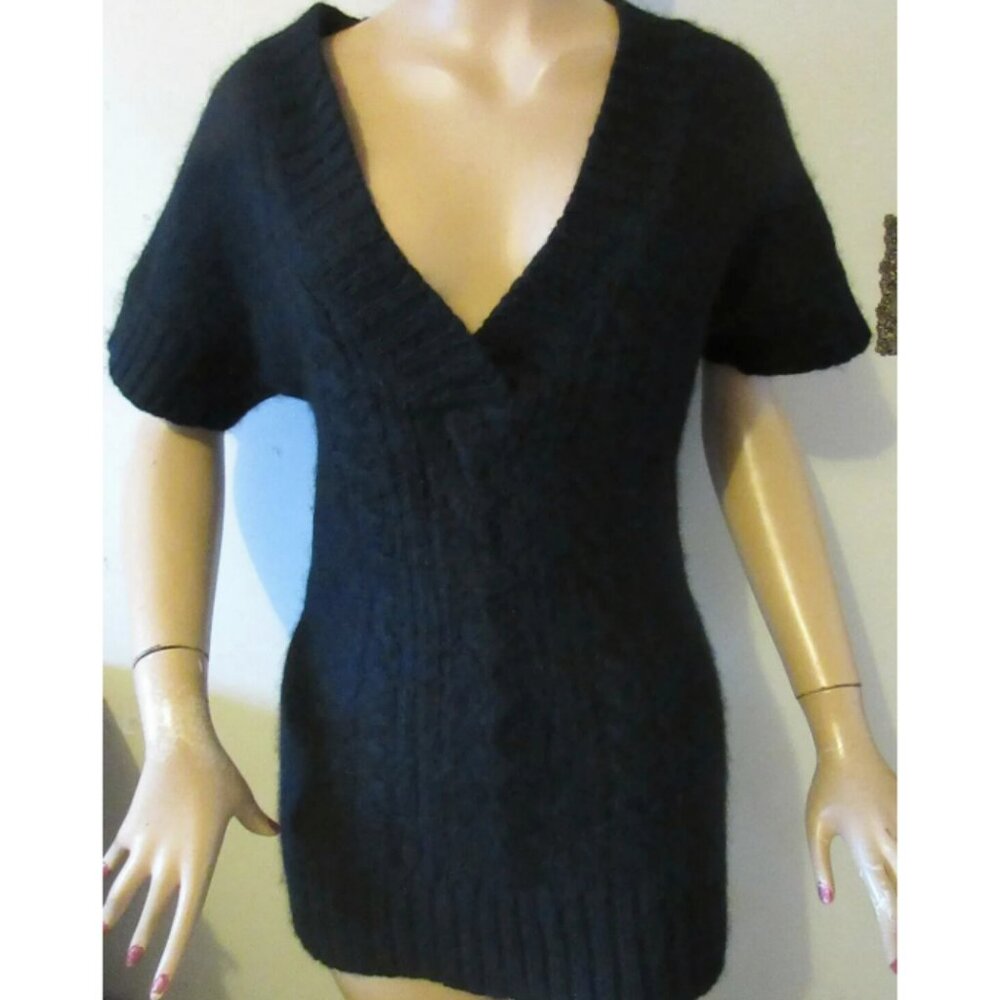 Aphorism Black Alpaca Wool Blend Womens Tunic Sweater Size Small